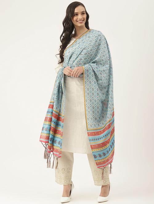 printed women dupatta - 18406300 - Standard Image - 0