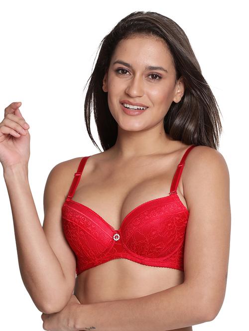 red solid t-shirt bra - 18406418 -  Standard Image - 0