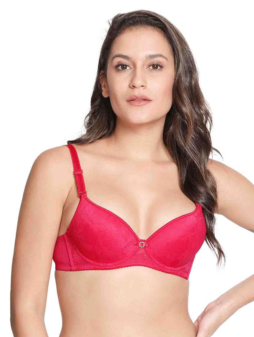 pink solid t-shirt bra