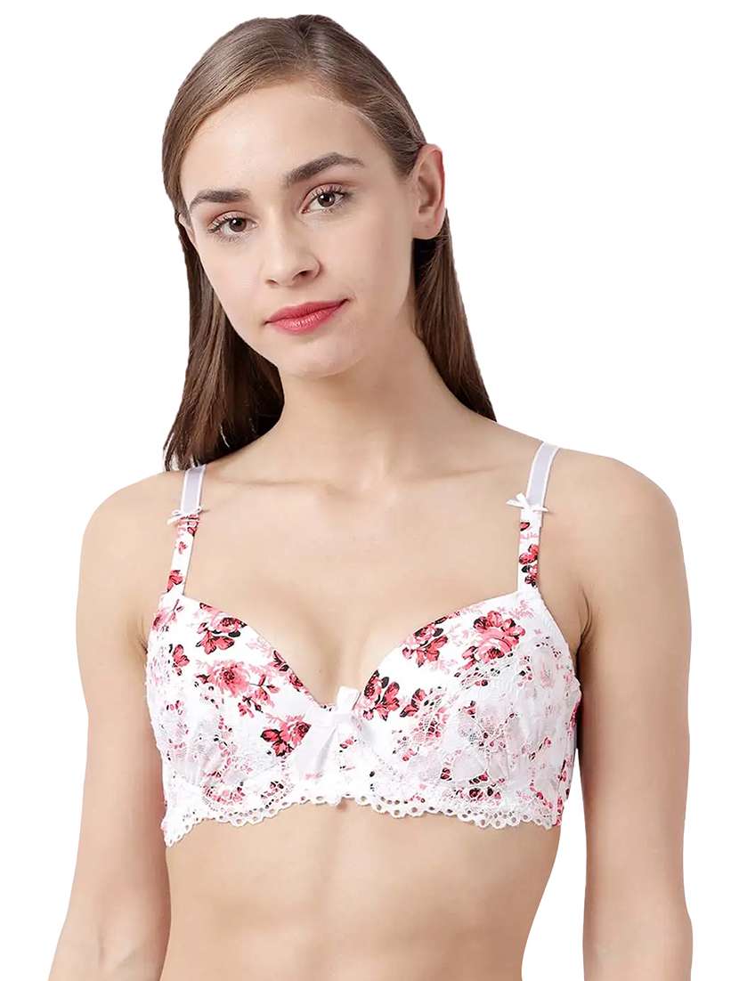 pink floral t-shirt bra