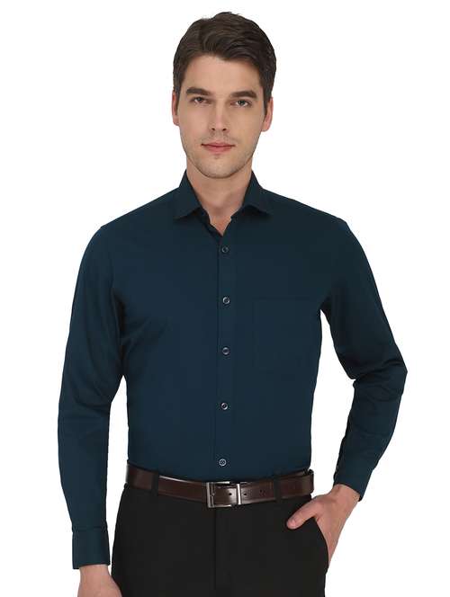 mens solids formal shirt - 18406670 - Standard Image - 0