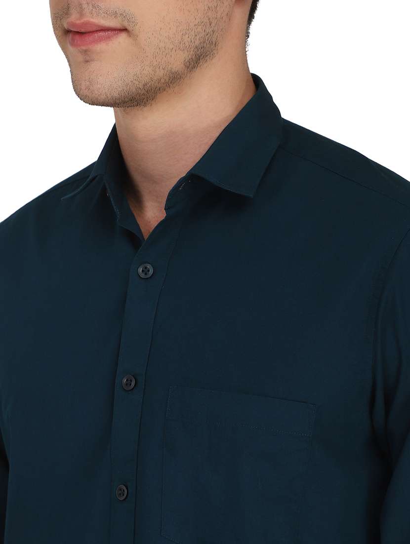 mens solids formal shirt - 18406670 - Standard Image - 5