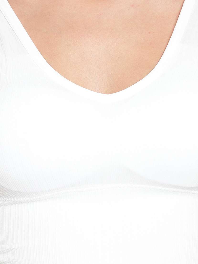 white solid bralette bra  - 18406749 -  Standard Image - 5