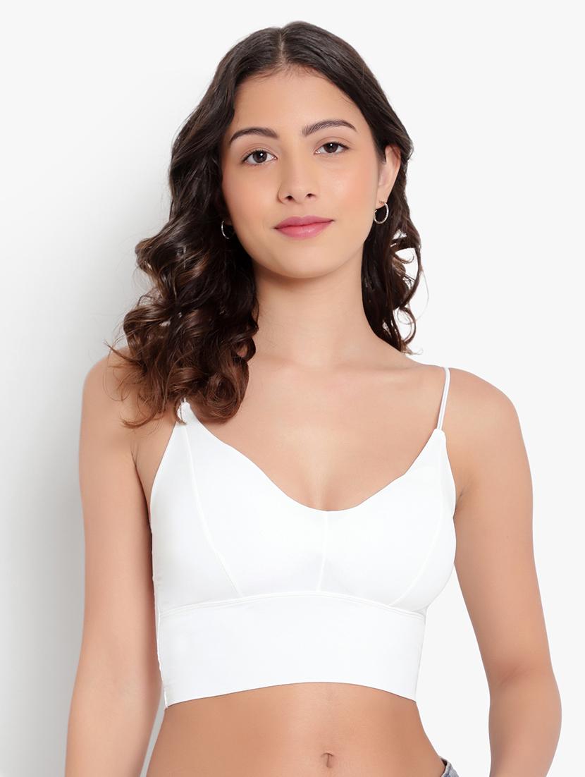 white solid bralette bra - 18406758 - Zoom Image - 0