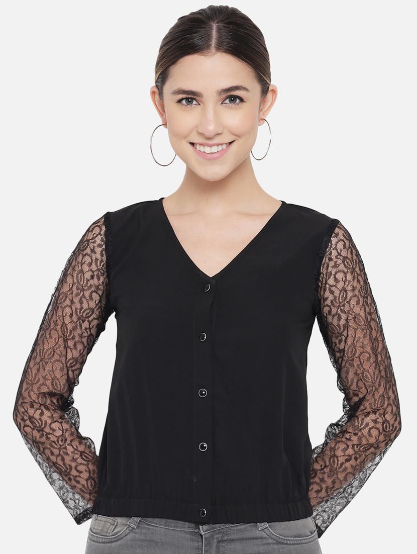 women's straight v neck top - 18407250 -  Zoom Image - 0