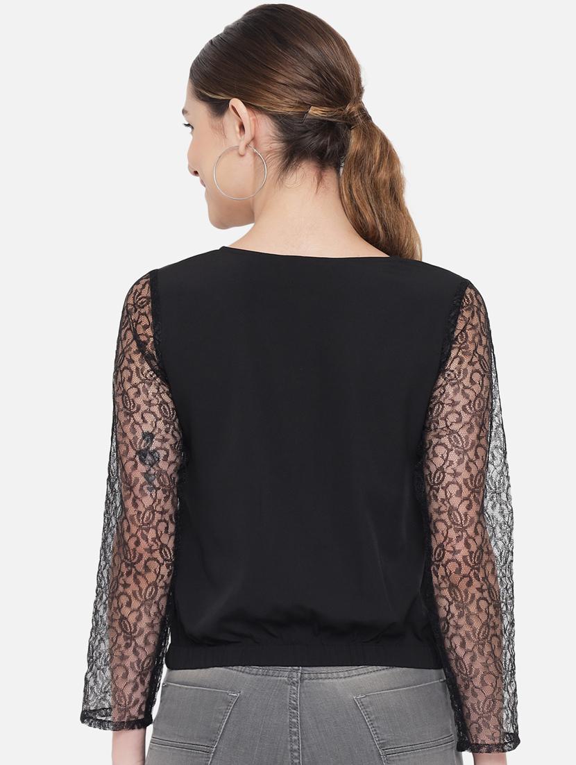 women's straight v neck top - 18407250 - Standard Image - 3