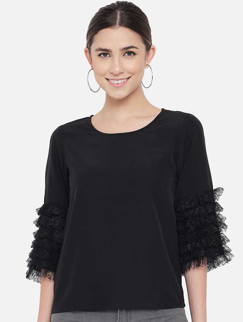black solid regular top - 18407253 - Zoom Image - 0