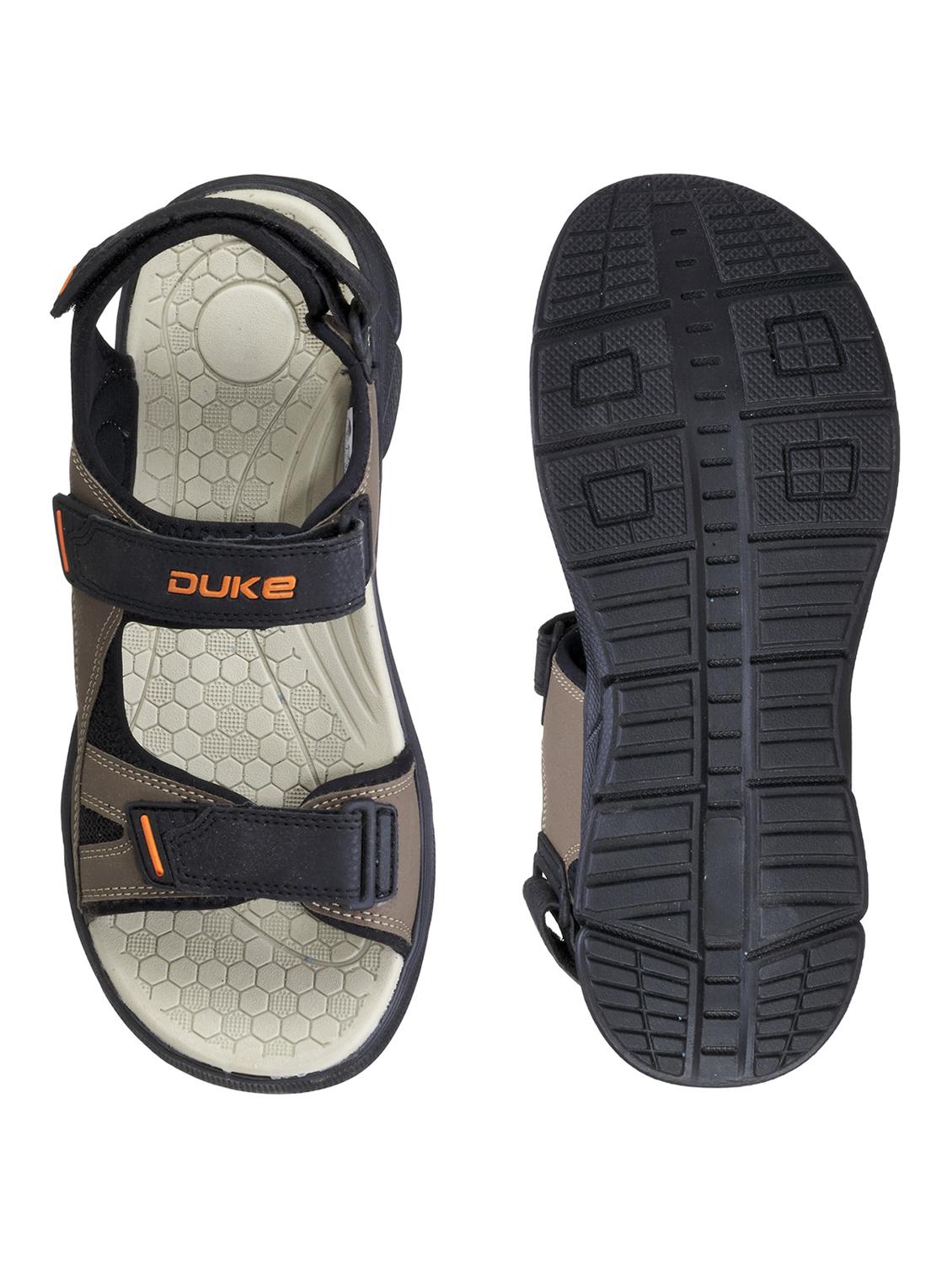 brown synthetic & mesh back strap floaters - 18407563 - Standard Image - 3