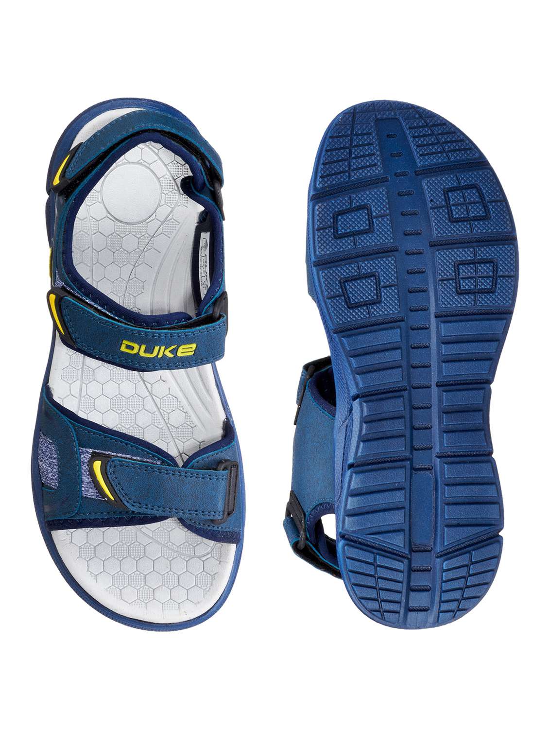 navy synthetic & mesh back strap floaters - 18407567 -  Standard Image - 3