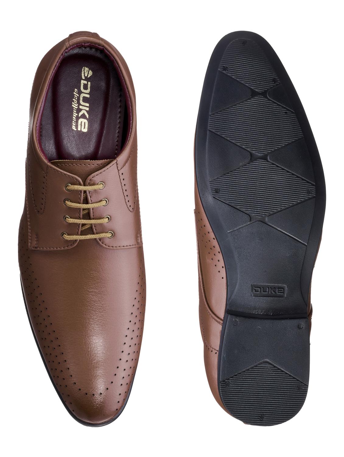 tan synthetic & mesh laceup derbies - 18407578 - Standard Image - 3
