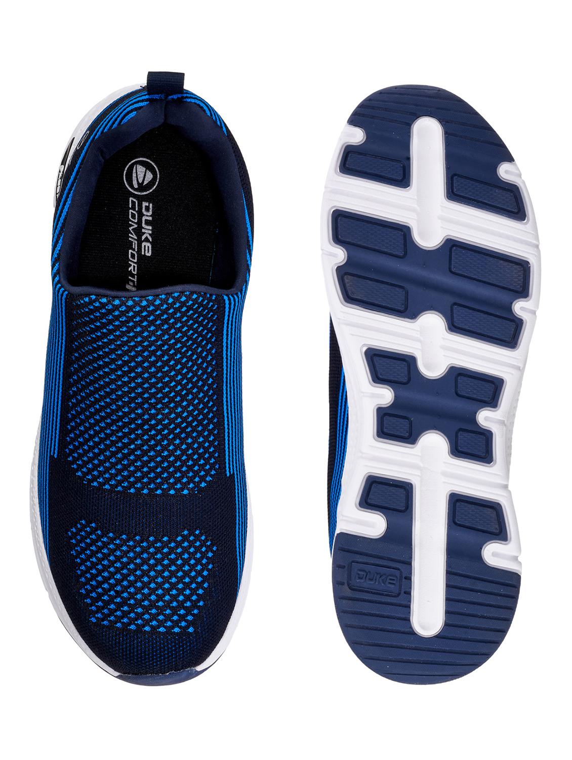 navy fabric sport shoes - 18407665 - Standard Image - 3