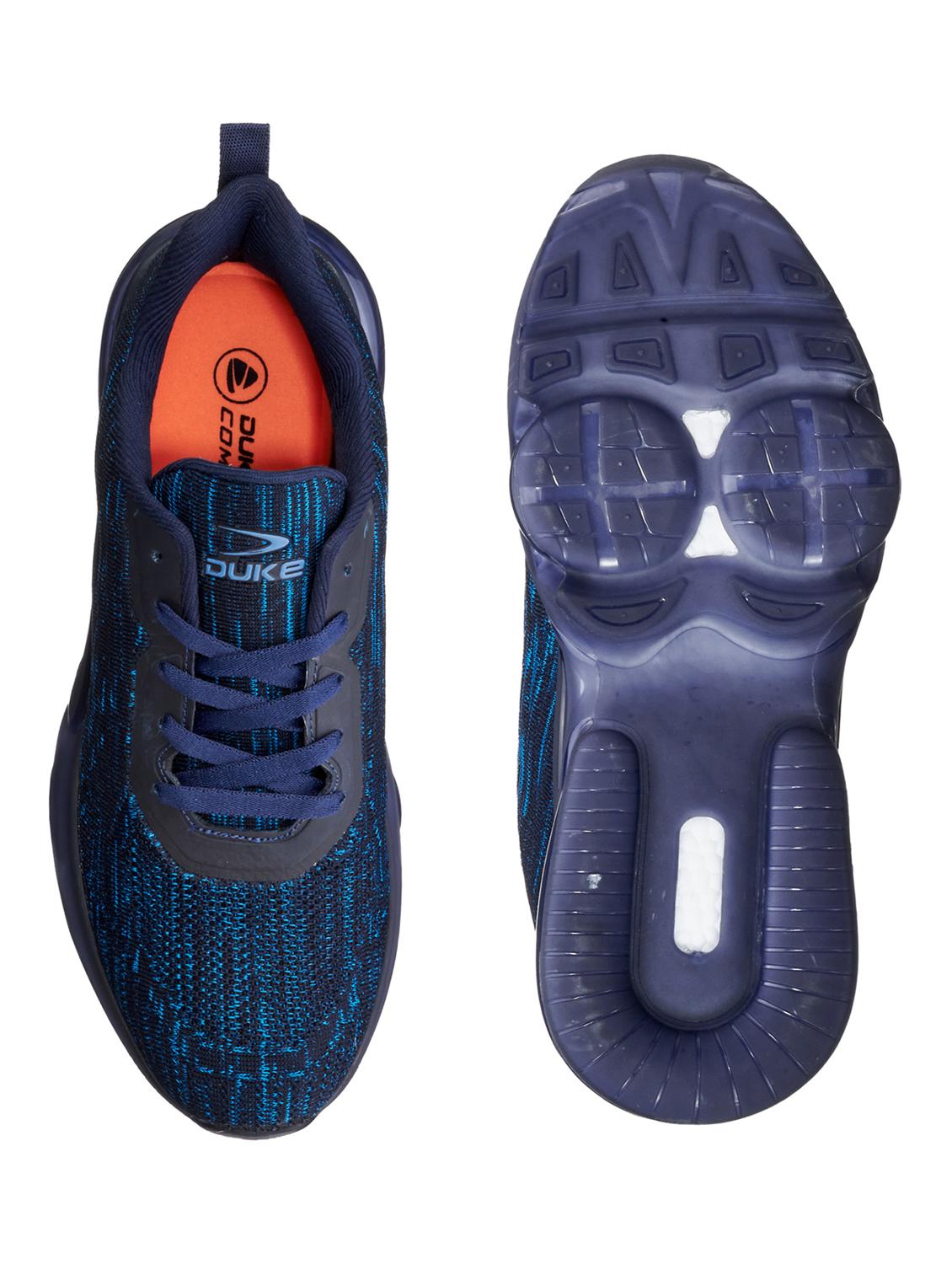 navy synthetic sport shoes - 18407667 - Standard Image - 3