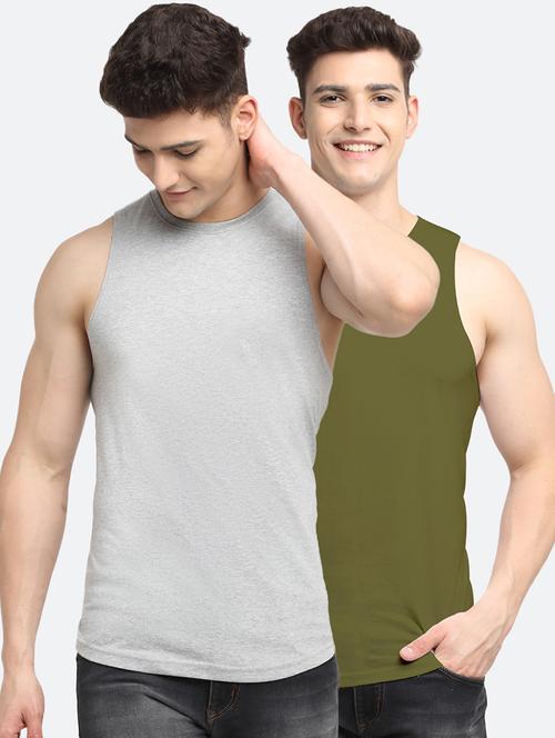 set of 2 solid vest - 18408262 - Standard Image - 0