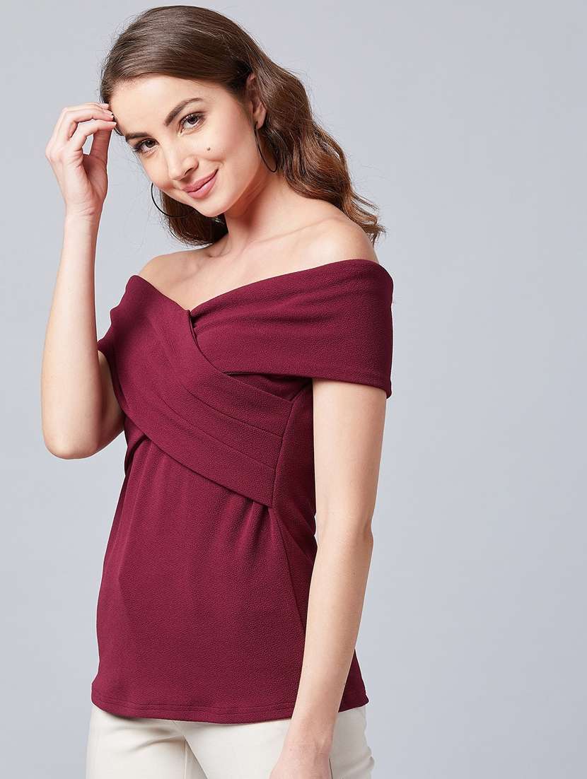 women's straight off shoulder top - 18408900 - Standard Image - 3