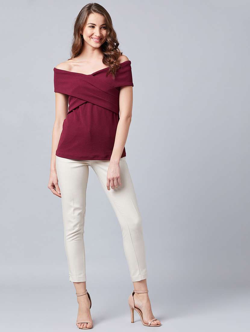 women's straight off shoulder top - 18408900 - Standard Image - 5