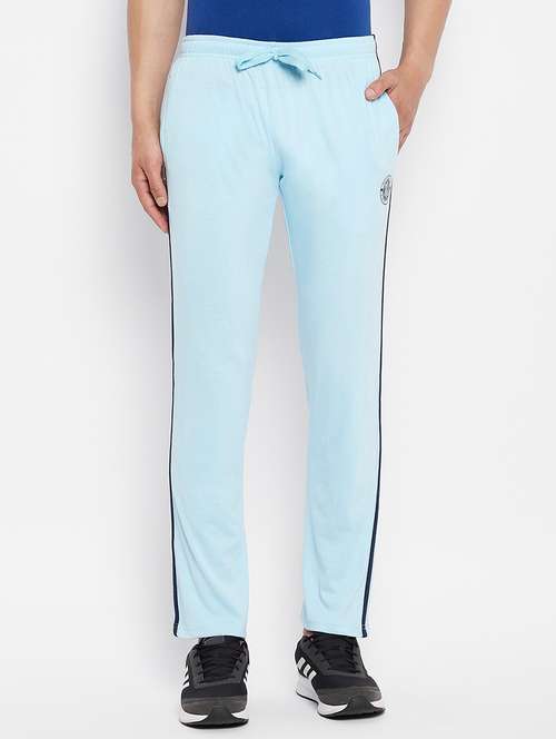 light blue striped full length track pant - 18409328 - Standard Image - 0