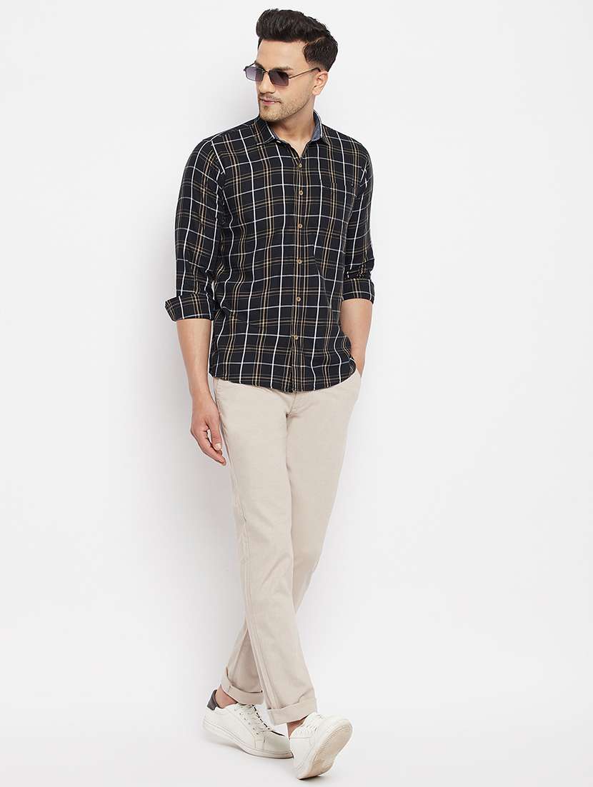 white solid flat front casual trouser - 18409460 -  Standard Image - 3