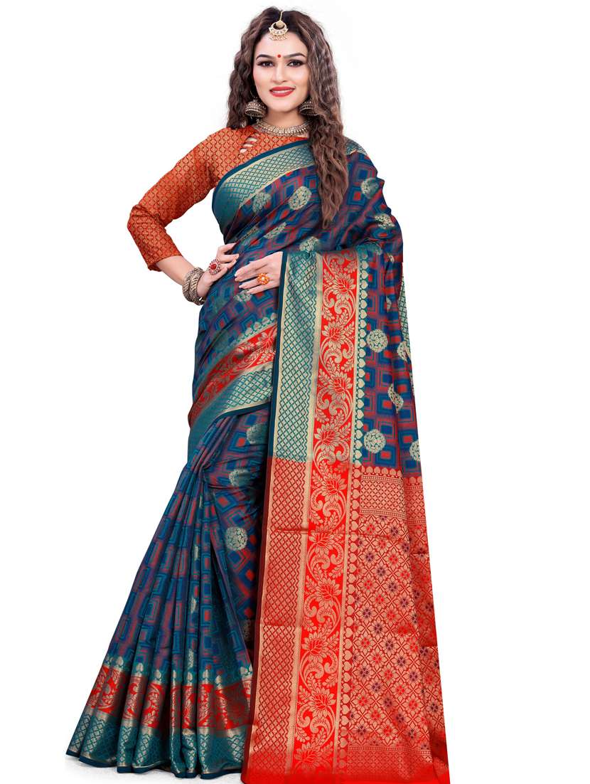 green cotton silk saree with blouse