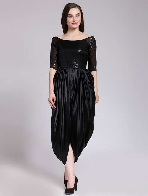 off shoulder sequin work dress - 18410110 - Standard Image - 0