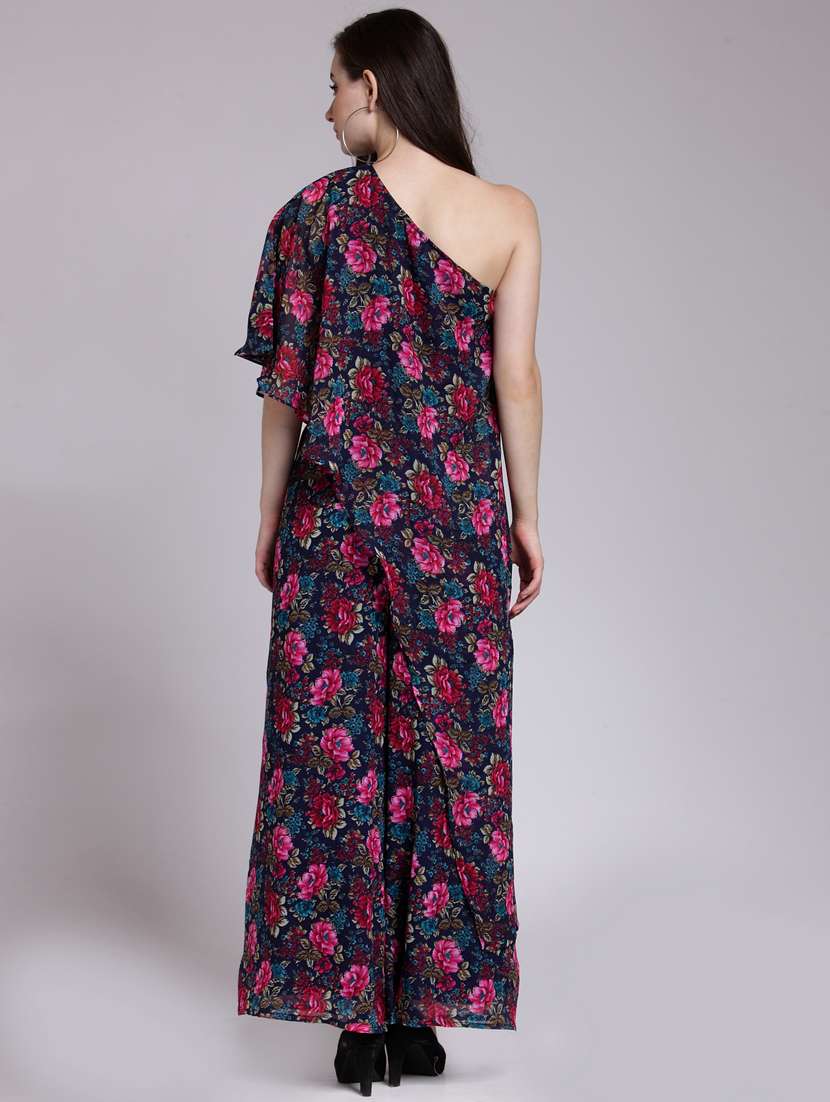 single shoulder top and palazzo set - 18410114 -  Standard Image - 3