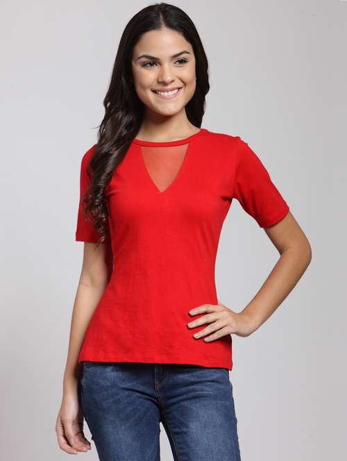 short sleeved solid regular top - 18410130 - Standard Image - 0