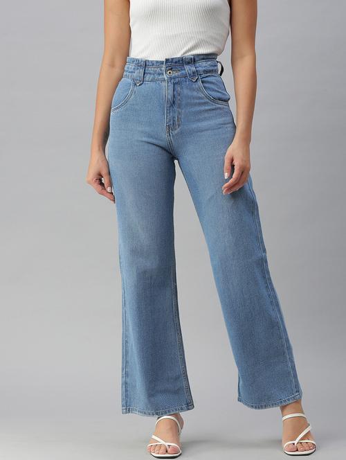 high rise stone washed jeans - 18410293 -  Standard Image - 0