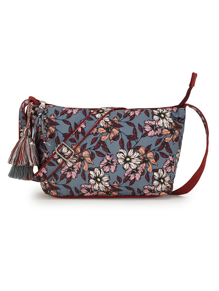 grey floral regular sling bag - 18410744 -  Zoom Image - 0