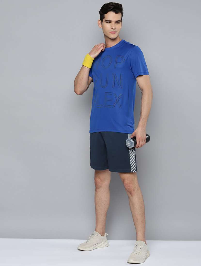 men navy blue color block shorts - 18411077 -  Standard Image - 3