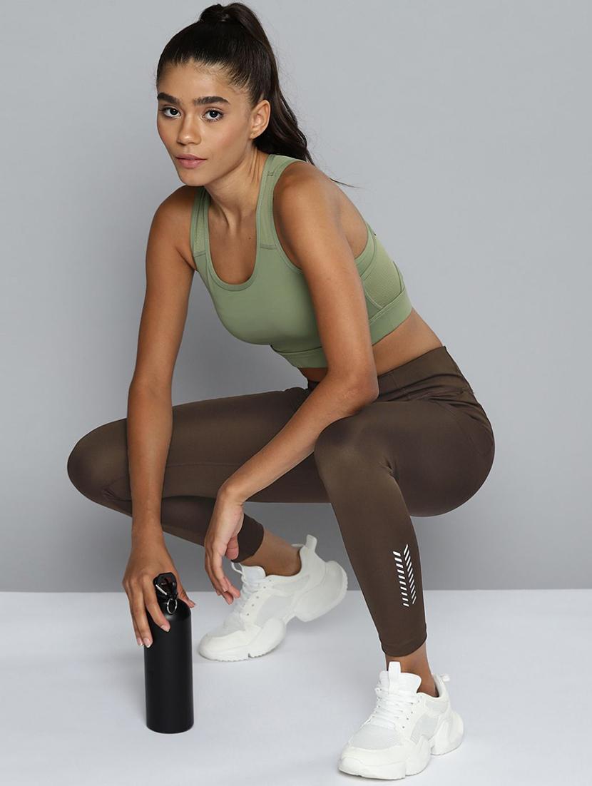 brown solid legging - 18411247 - Standard Image - 3