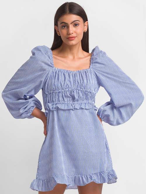 women's tiered dress striped dress - 18411410 -  Standard Image - 0