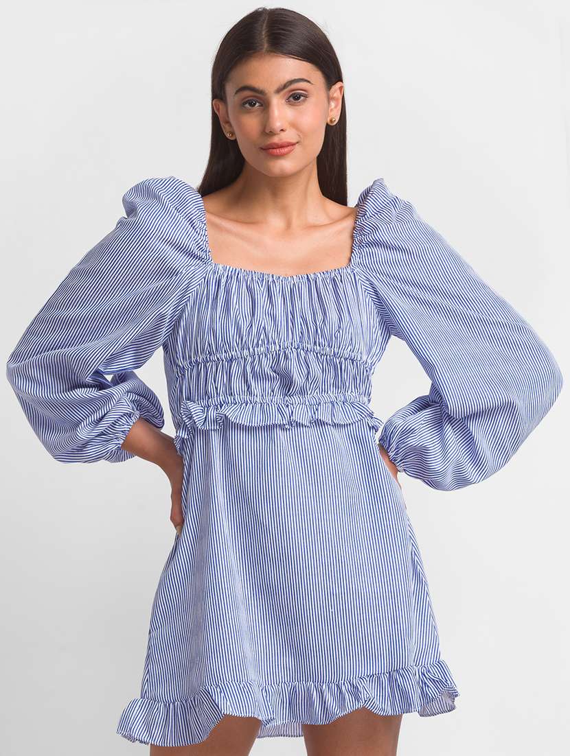 women's tiered dress striped dress