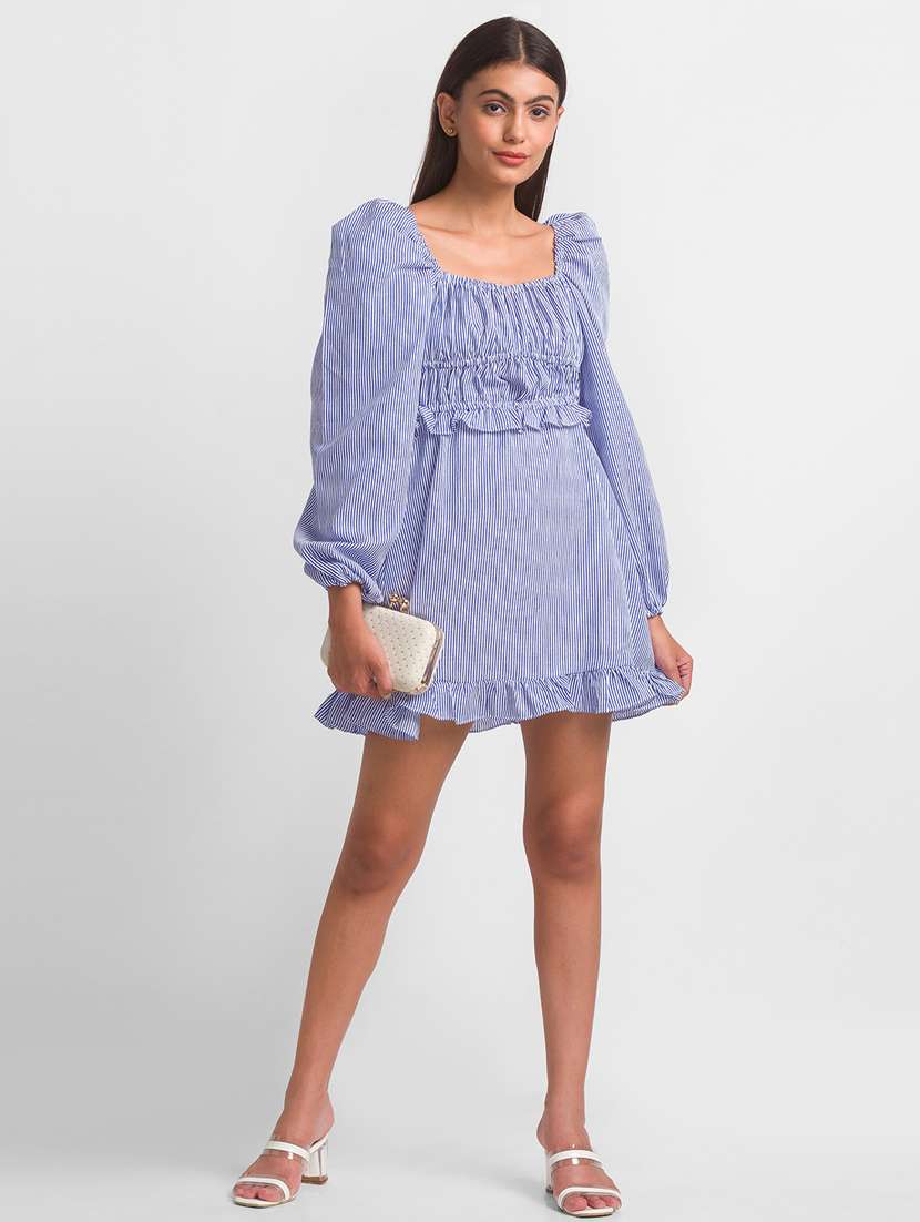 women's tiered dress striped dress - 18411410 -  Standard Image - 3