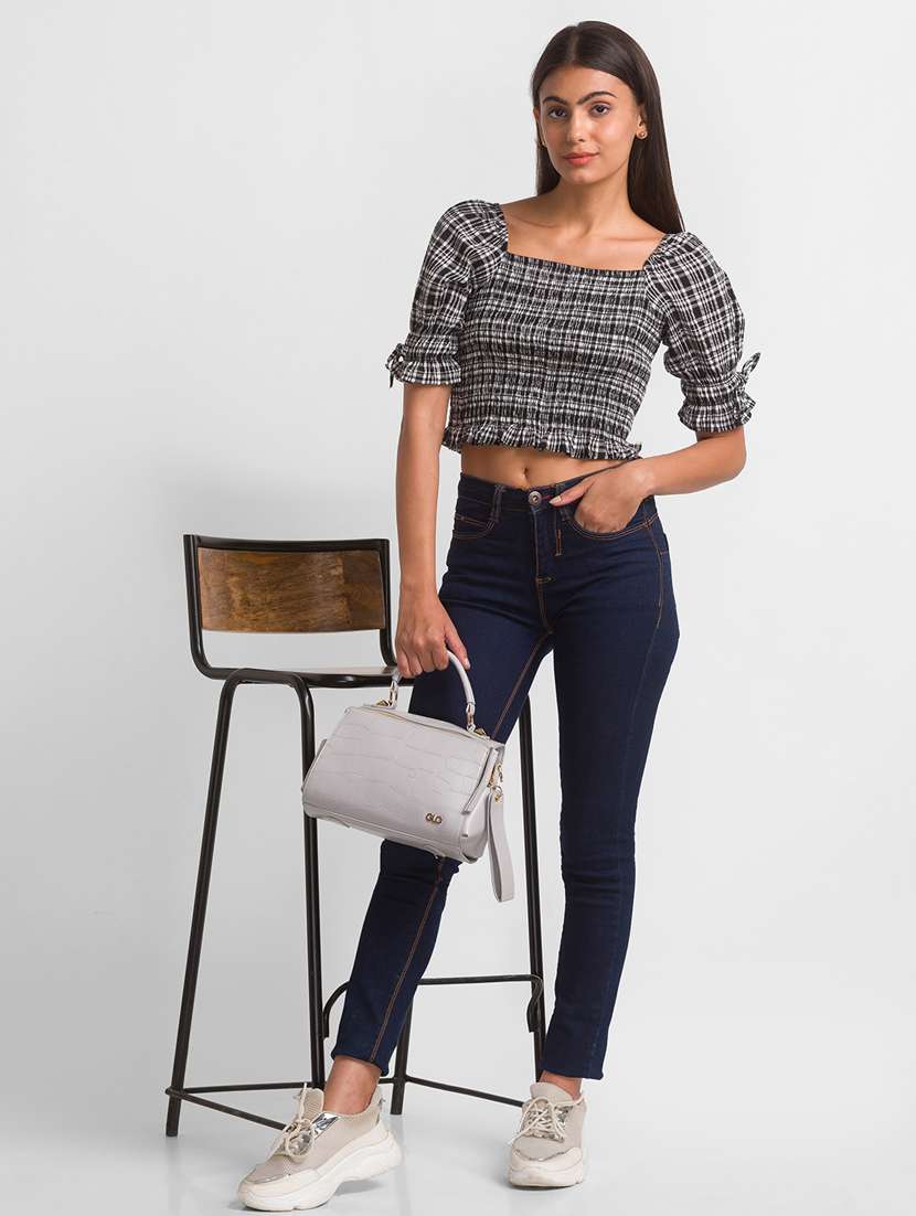 women's crop square neck top - 18411428 -  Standard Image - 3