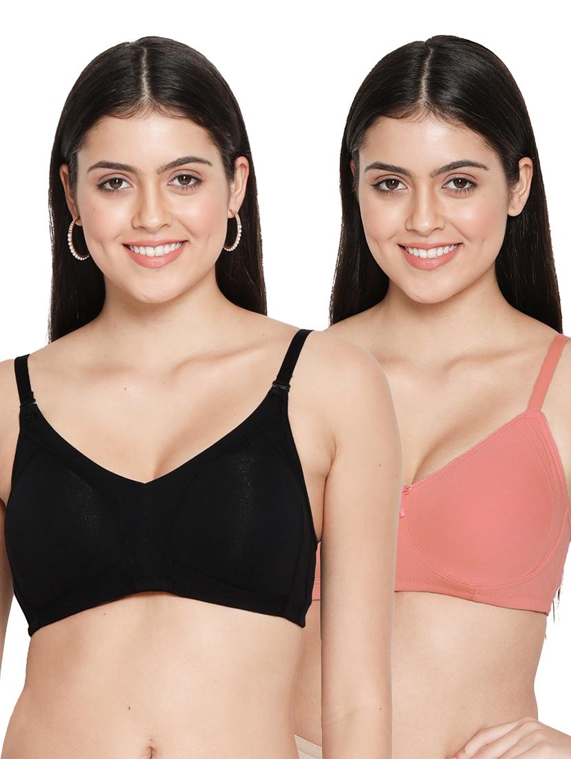 set of 2 solid t-shirt bra
