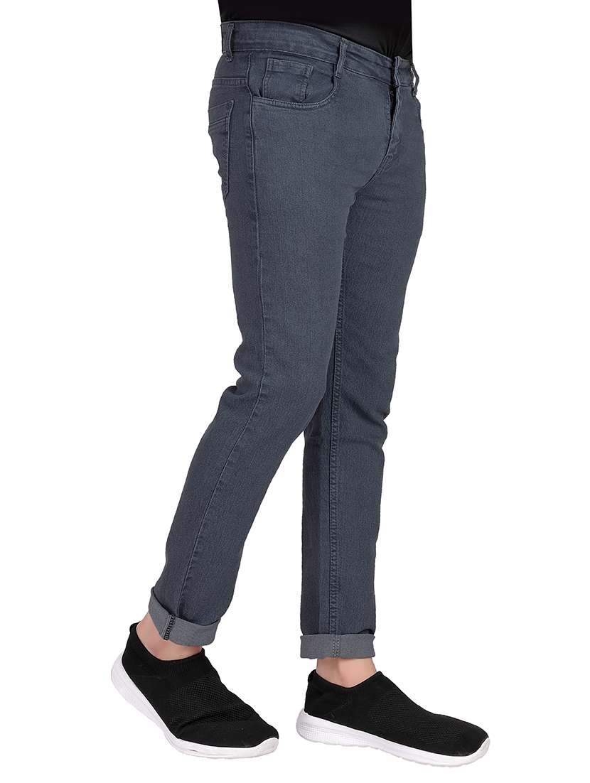 Mens Slim Fit Plain Jeans