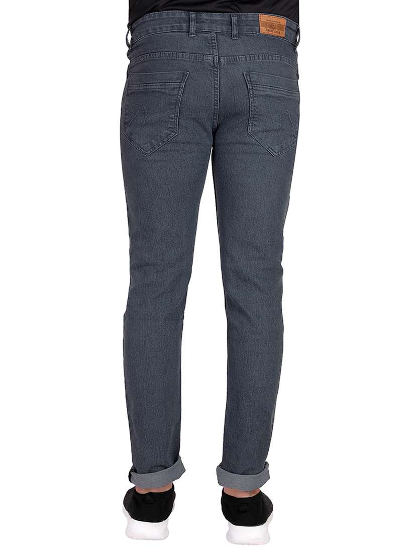 Mens Slim Fit Plain Jeans