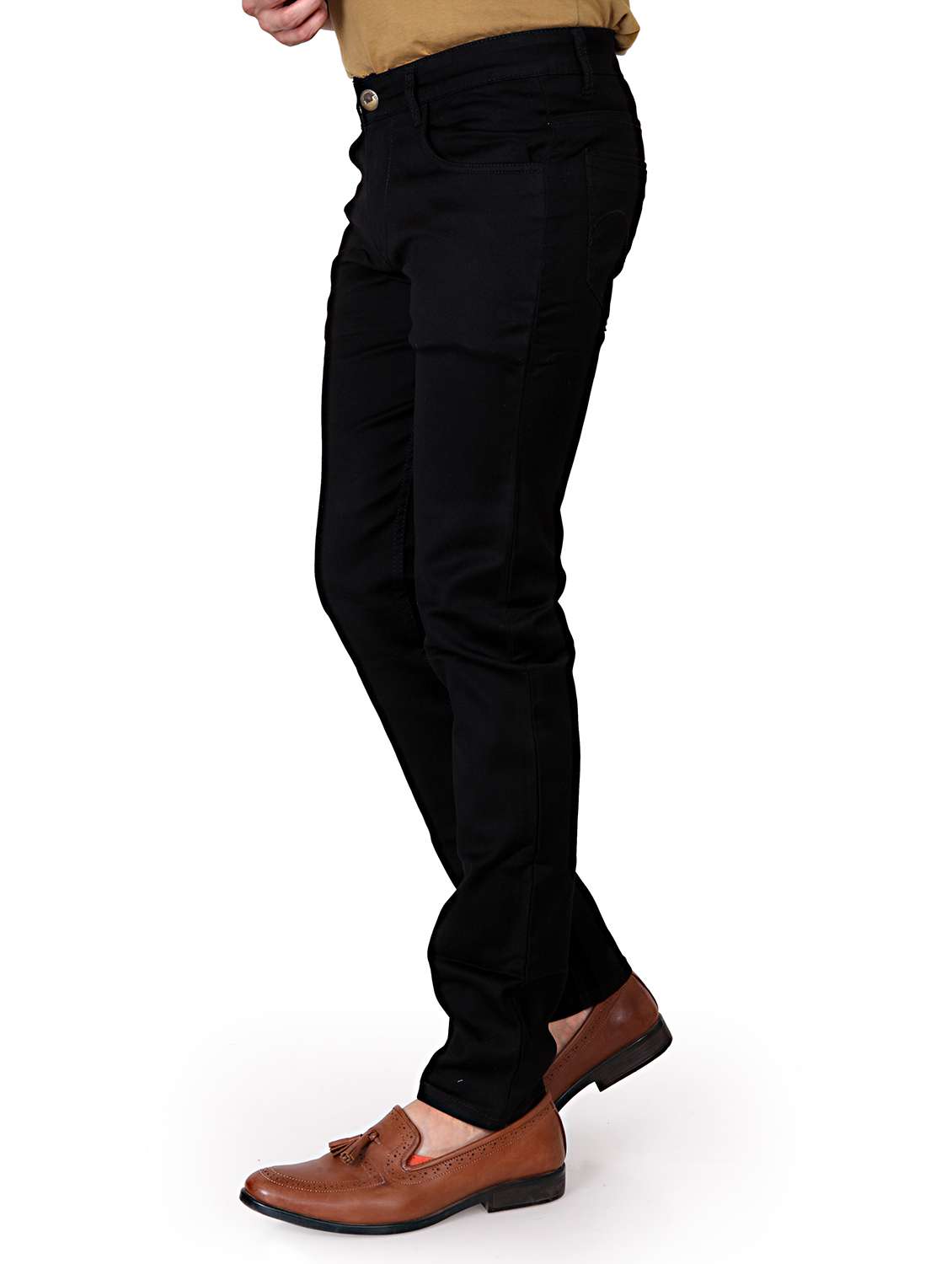 Mens Slim Fit Plain Jeans