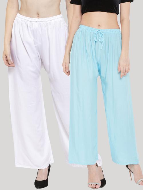set of 2 pcs solid palazzo - 18411838 - Standard Image - 0