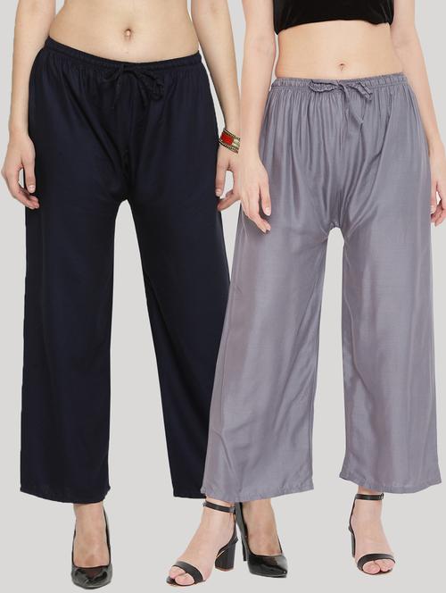 set of 2 pcs solid palazzo - 18411844 - Standard Image - 0