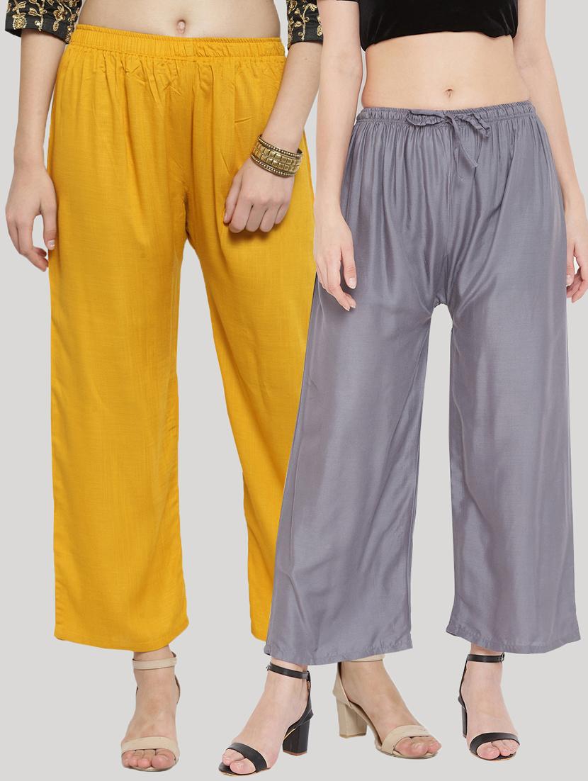 set of 2 pcs solid palazzo - 18411846 -  Zoom Image - 0