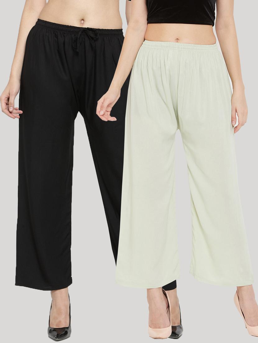 set of 2 pcs solid palazzo - 18411864 -  Zoom Image - 0