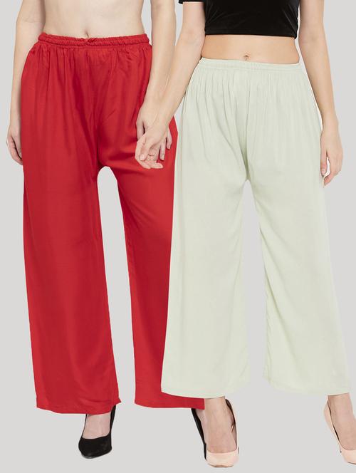 set of 2 pcs solid palazzo - 18411871 - Standard Image - 0
