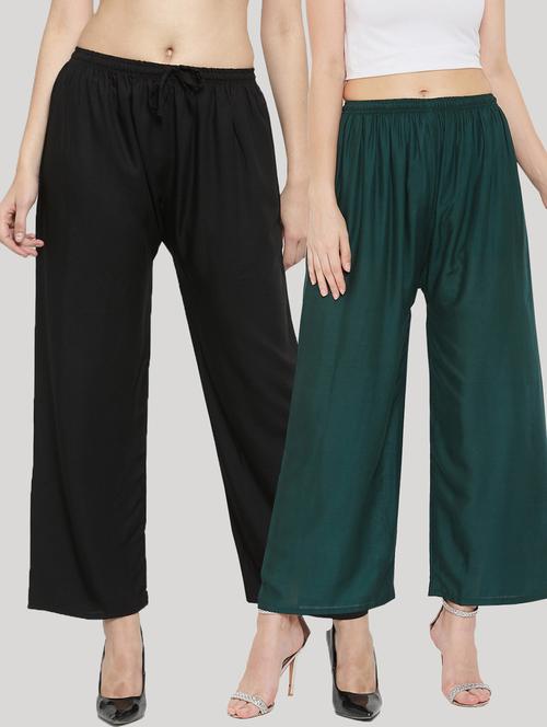 set of 2 pcs solid palazzo - 18411876 - Standard Image - 0