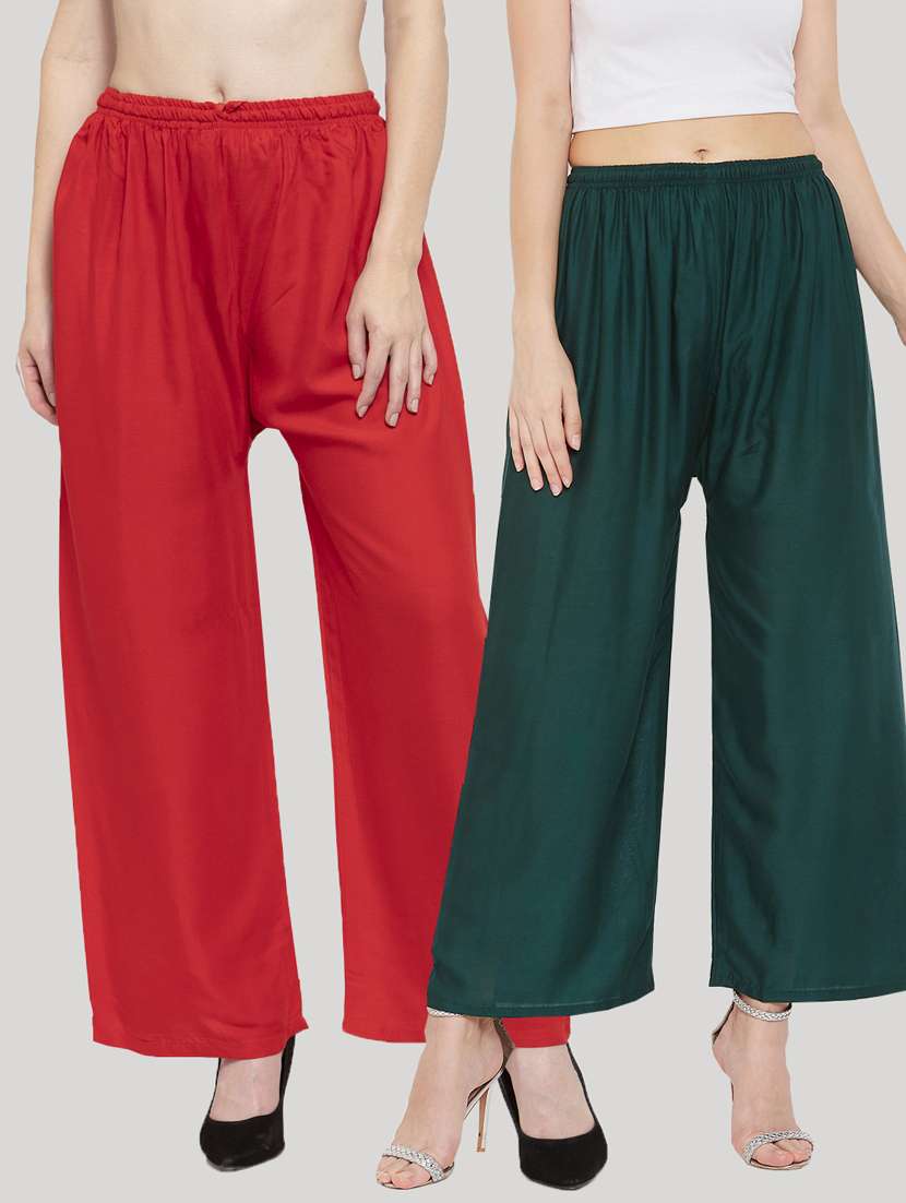 set of 2 pcs solid palazzo - 18411883 -  Zoom Image - 0