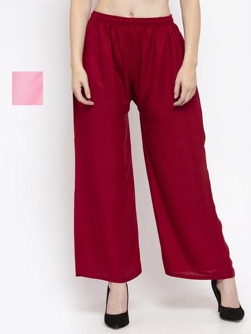 set of 2 pcs solid palazzo - 18411897 - Standard Image - 0