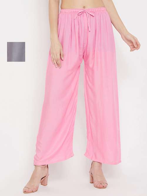 set of 2 pcs solid palazzo - 18411899 -  Standard Image - 0