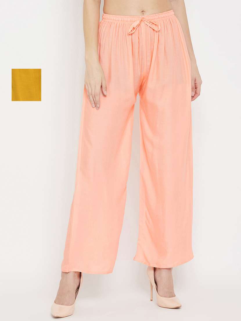 set of 2 pcs solid palazzo - 18411906 -  Zoom Image - 0