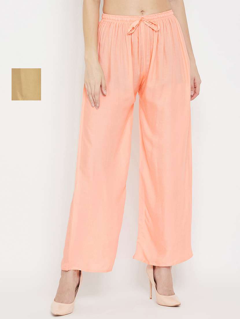 set of 2 pcs solid palazzo - 18411908 -  Zoom Image - 0