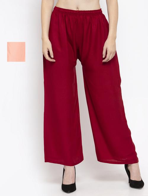 set of 2 pcs solid palazzo - 18411911 - Standard Image - 0