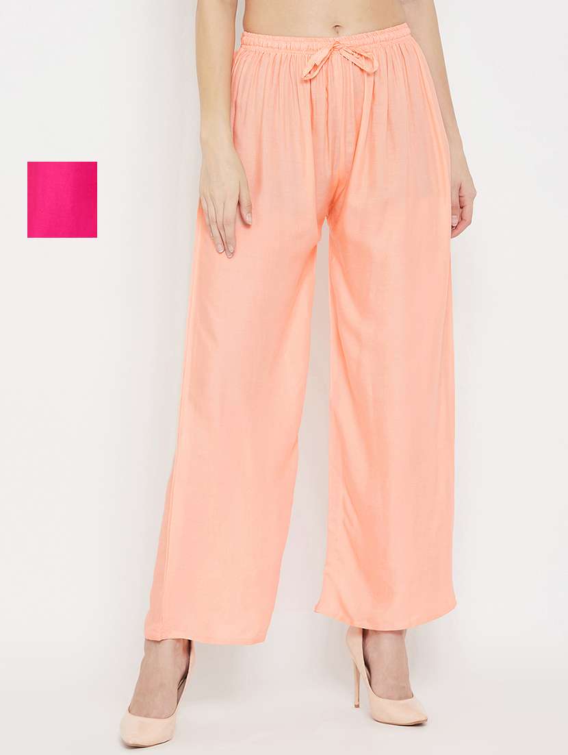 set of 2 pcs solid palazzo - 18411914 -  Zoom Image - 0